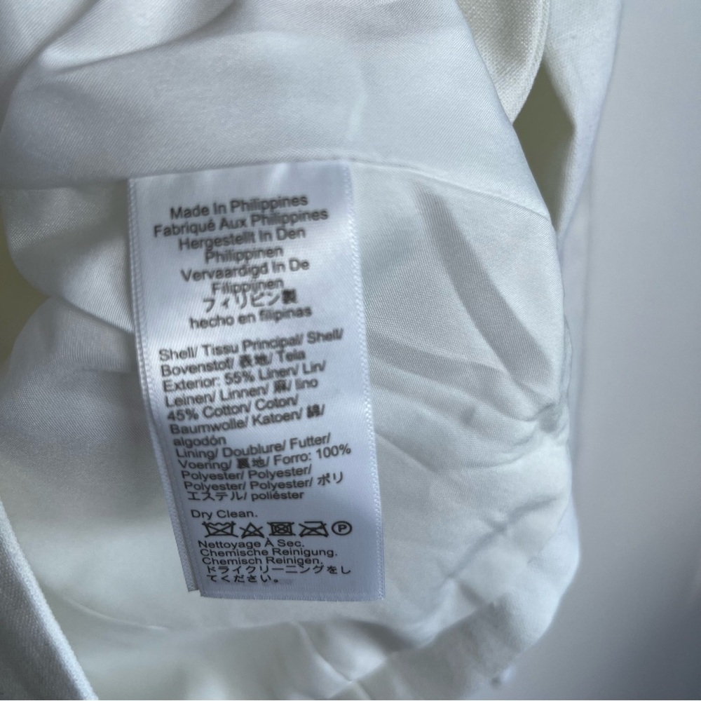J.Crew Size 2 Petite linen-blend one-button blazer Women’s White - Picture 12 of 13